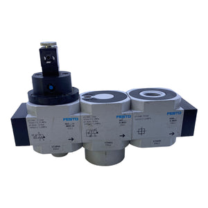 Festo HEE-D-MIDI-24 valve unit 172944 +HEL-D-MIDI 170691 +FRM-D-MIDI 170685
