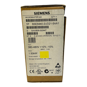 Siemens 6ES6440-2UD21-5AA1 Frequenzumrichter 1,5kW 3-phasig 400V AC