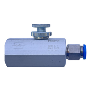 Festo GRO-1/4 throttle valve 2109 for industrial use 0-10bar throttle valve