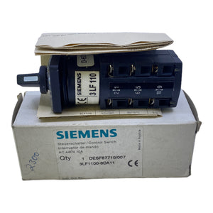 Siemens 3LF1100-6DA11 Steuerschalter 440V AC 10A