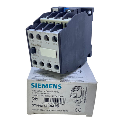 Siemens 3TH4293-0AP0 Hilfsschütz AC 230V 50Hz 277V 60Hz 4NO+4NC