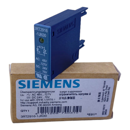 Siemens 3RT2916-1JK00 Varistor Überspannungsbegrenzer 48-127VAC 50/60Hz 24-70VDC