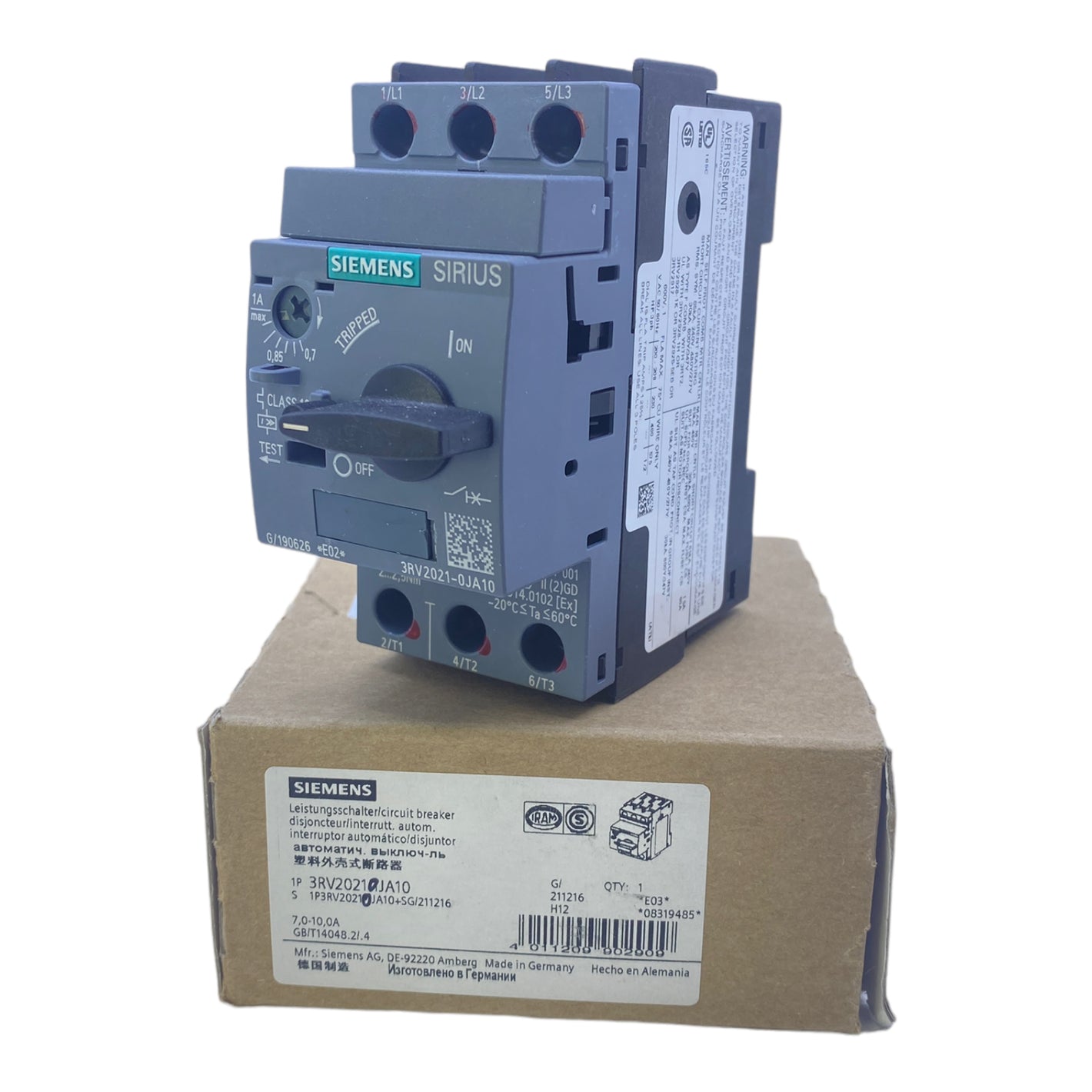 Siemens 3RV2021-0JA10 circuit breaker 0.7...1 A 