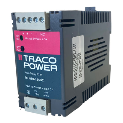 Traco Power TCL060-124DC DIN rail power supply 24V DC 60W 2.5A 1-phase 