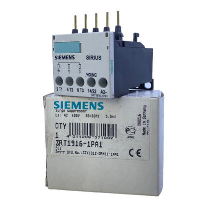 Siemens 3RT1916-1PA1 Bedämpfungsmodul 50 / 60 Hz 5,5 kW 400 V SIRIUS