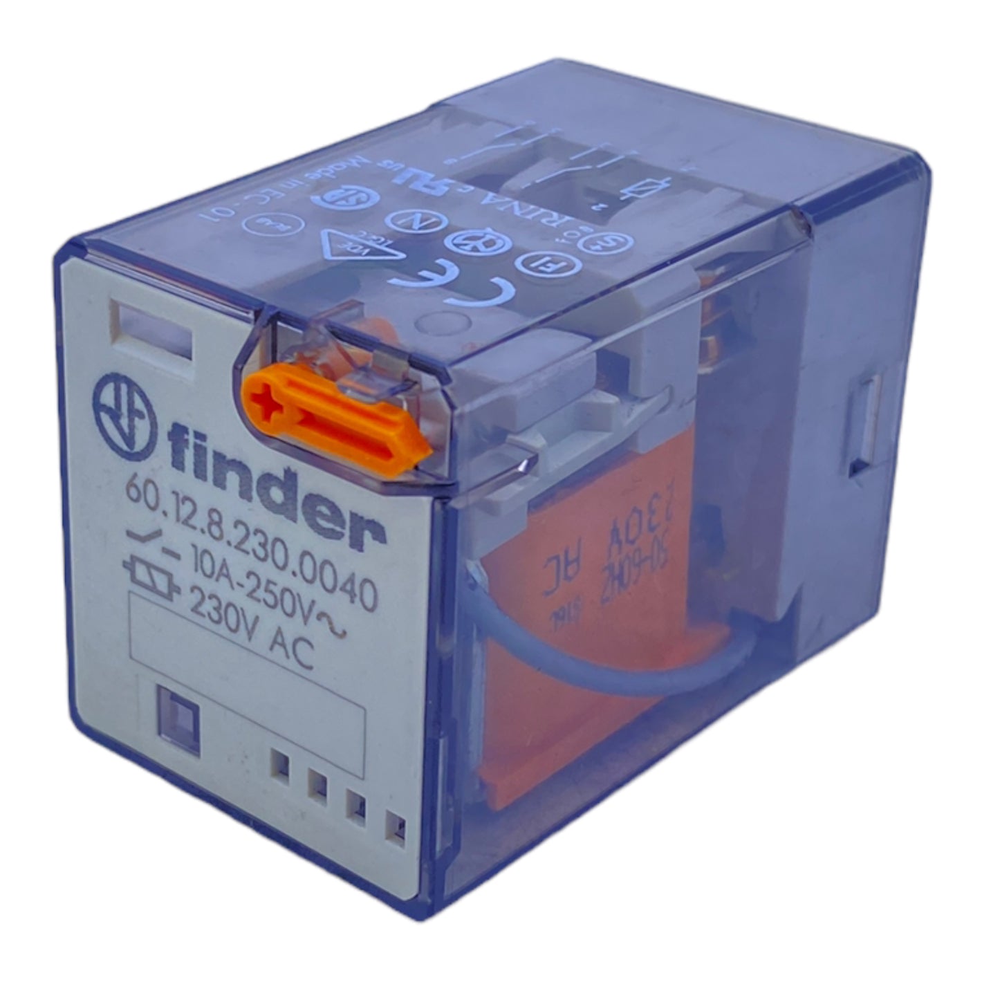 Finder 60.12.8.230.0040 plug-in relay 230V AC 50-60Hz 10A-250V 