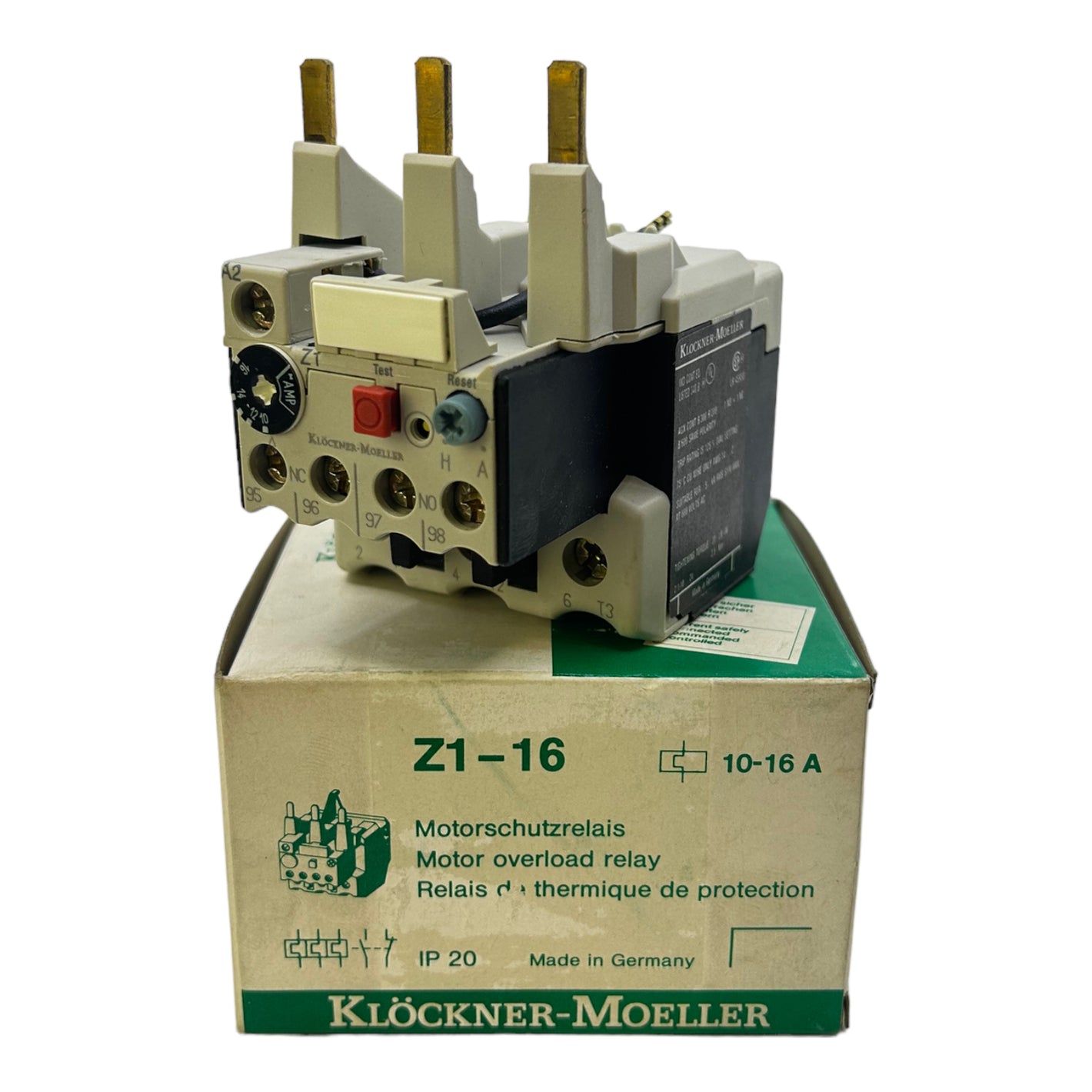 Klöckner Moeller Z1-16 Motorschutzrelais 600V AC IP20 660V 10…16A 750V