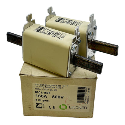 Lindner 8001.1607 Sicherungseinsatz 500V 160A VE:2Stk. Sicherung Einsatz