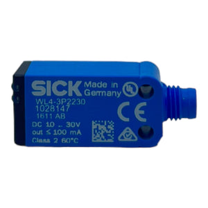 Sick WL4-3P2230 reflective photoelectric sensor 1028147 IP67 100 mA 10...30V DC 
