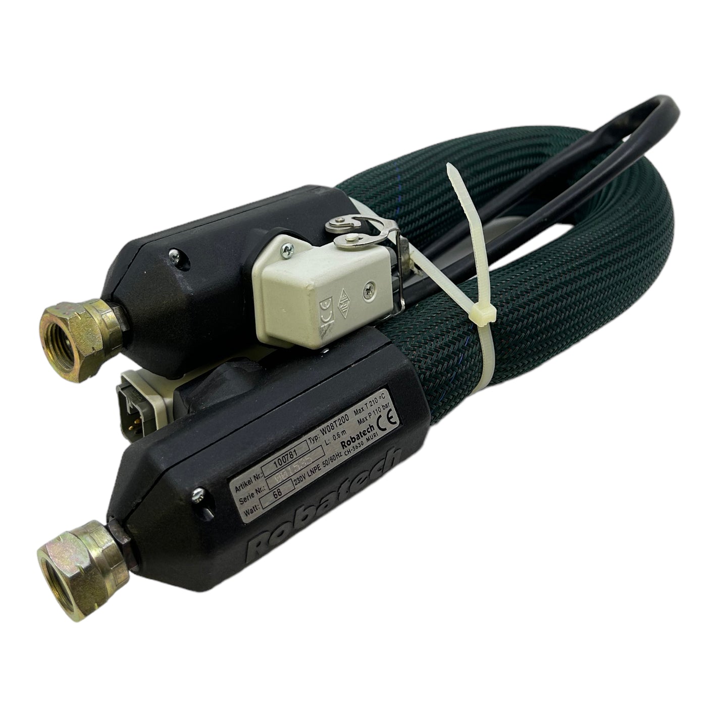 Robatech W08T200 0.6m heating hose Tmax 210°C Pmax 110bar 230V 50/60Hz 0.6m