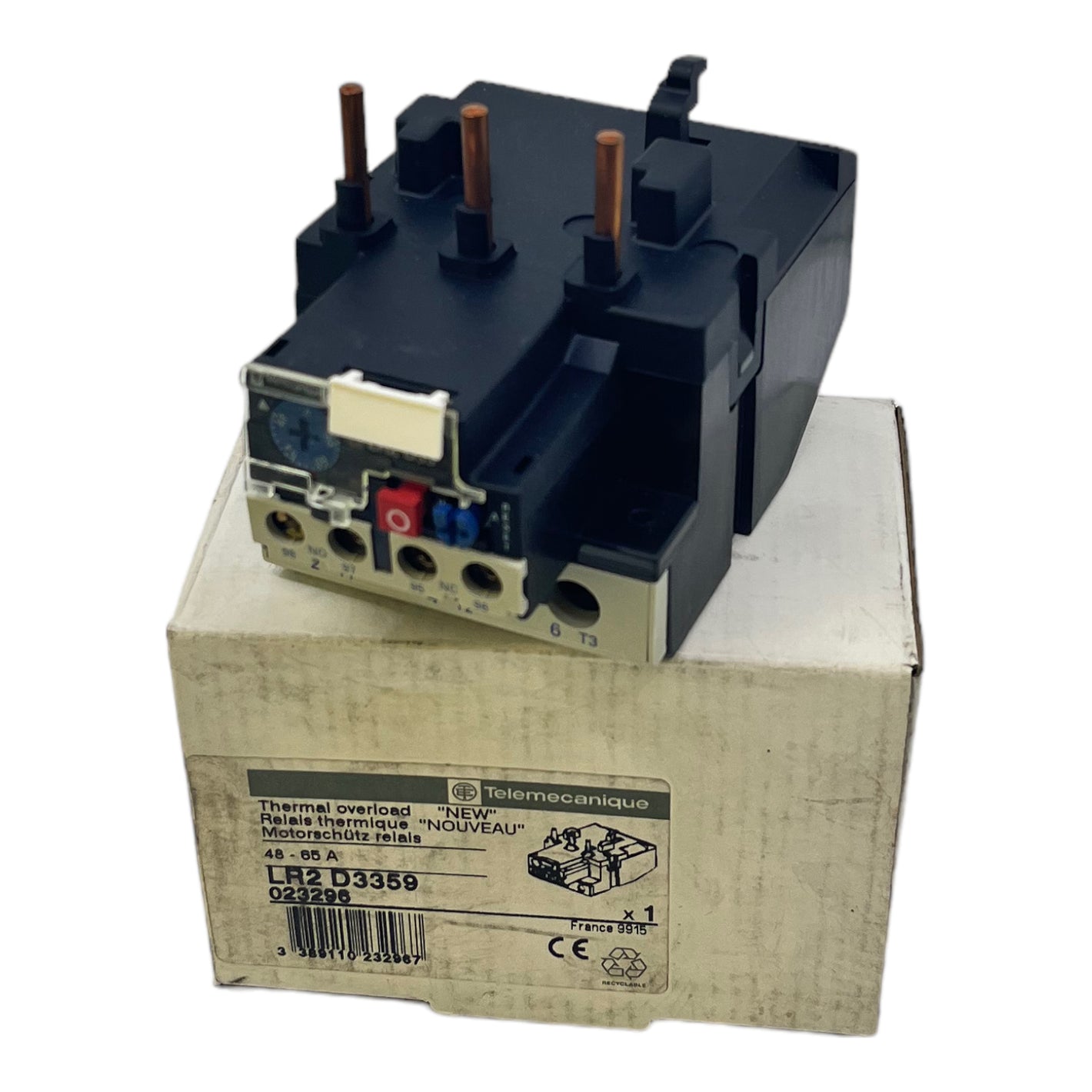 Telemecanique LR2D3359 Motor contactor relay overload relay 600V AC 