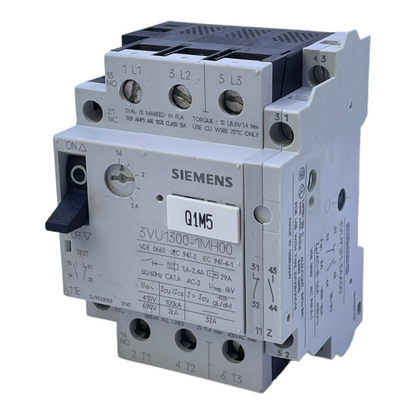 Siemens 3VU1300-1MH00 circuit breaker 1.5A 50/60Hz 