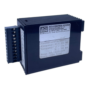 ACS Control-System 123-106 Trennverstärker 230V AC 0-20mA 0-10V