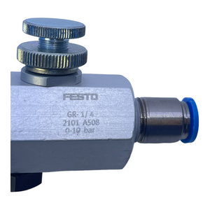 Festo GR-1/4 throttle valve 2101 for industrial use 0-10bar throttle valve