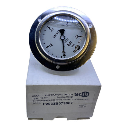 TECSIS P2033B079007 Pressure gauge 0-40 bar 63mm G1/4B pressure gauge 