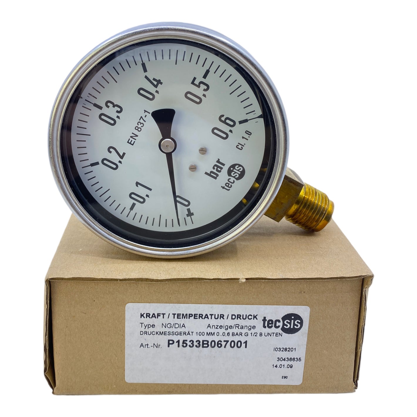 TECSIS P1533B067001 Manometer 100 MM 0…0,6 bar G1/2B Druckmessgerät