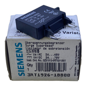 Siemens 3RT1926-1BB00 overvoltage limiter 24...48V AC / 24...70V DC varistor 