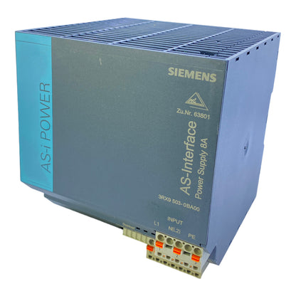 Siemens 3RX9503-0BA00 DIN rail power supply 120V/230-500V AC 8A 120V/230-50V AC 