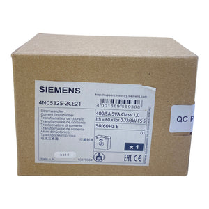 Siemens 4NC5325-2CE21 Stromwandler 400/5A 5VA Class 1,0 50/60Hz