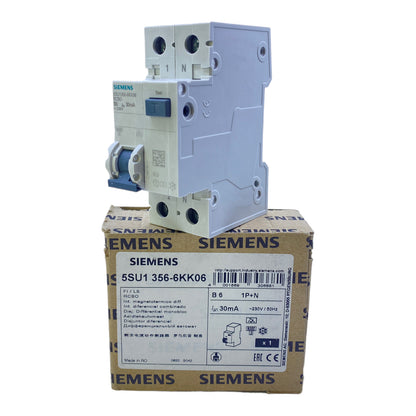 Siemens 5SU1356-6KK06 Schalter 30mA 230V 50Hz 1P+N 2-polig