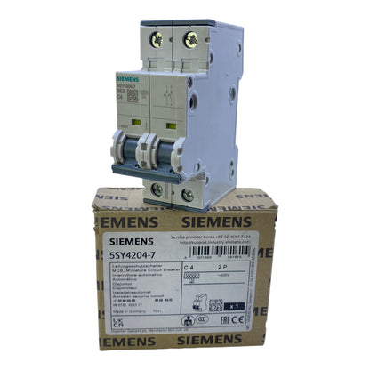 Siemens 5SY4204-7 Leitungsschutzschalter 400V 10kA 50-60Hz 4A 2-polig