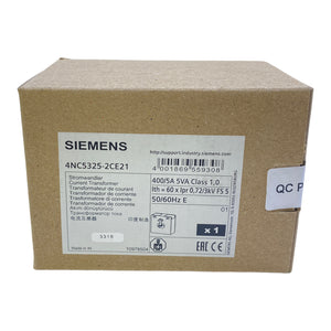 Siemens 4NC5325-2CE21 Stromwandler 400/5A 5VA Class 1,0 50/60Hz