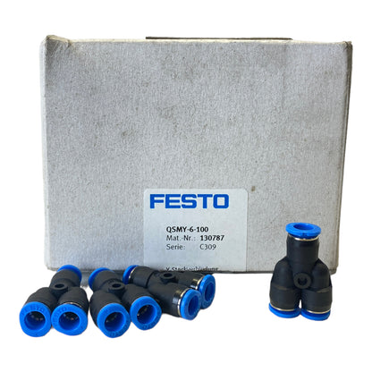 Festo QSMY-6-100 Y-Steckverbindung 130787 -0,95…6bar Push-Pull-Prinzip VE:100stk