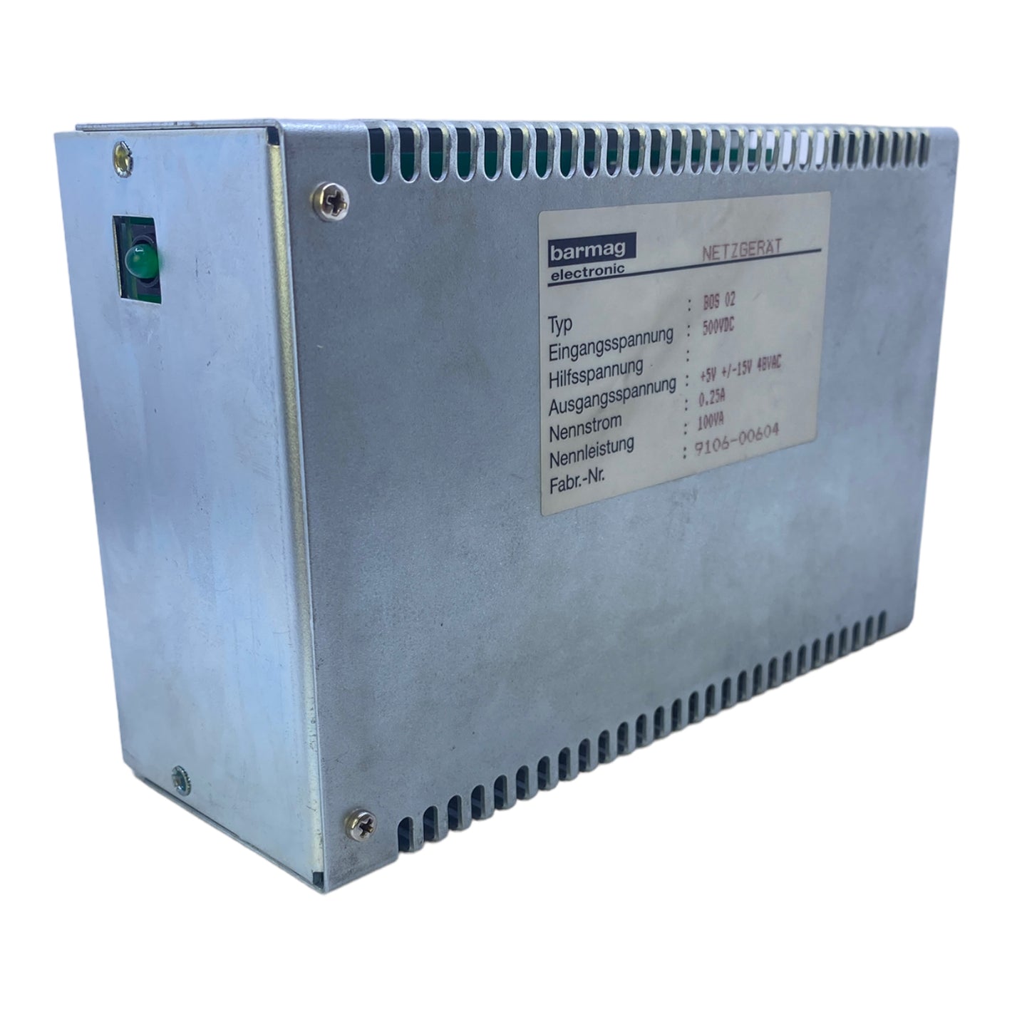 Barmag B0S02 Netzgerät, 500V DC, 100VA, +5V +/-15V 48VAC,