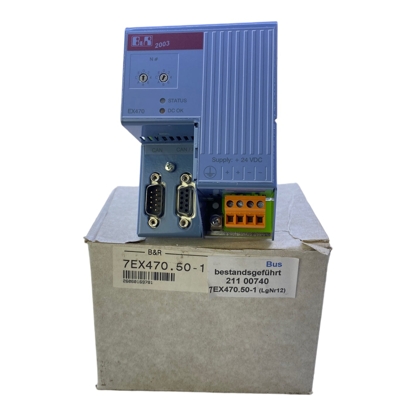 B&amp;R 7EX470.50-1 CAN Bus Controller 24V DC 14.5 W supply 2 CAN interfaces 