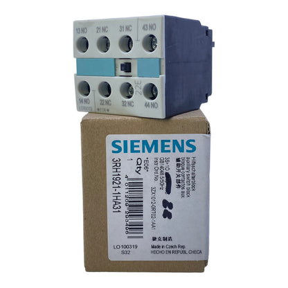 Siemens 3RH1921-1HA31 auxiliary switch block 4-pole IP20 6 kV 