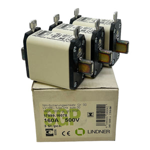 Lindner 17999.16078 fuse insert 500V 160A pack of 3 fuse insert 