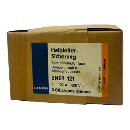 Siemens 3NE4121 SITOR-Sicherungseinsatz 100A 1000V 100kA VE:3