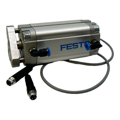 Festo ADVUL-25-50-PA 156873 + 2X 150857 compact cylinder with sensors max.10bar 