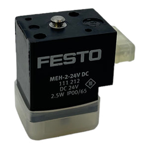 Festo MEH-2-24VDC solenoid coil 111212 DC 24V 2.5W IP00/65 pneumatic Festo coil