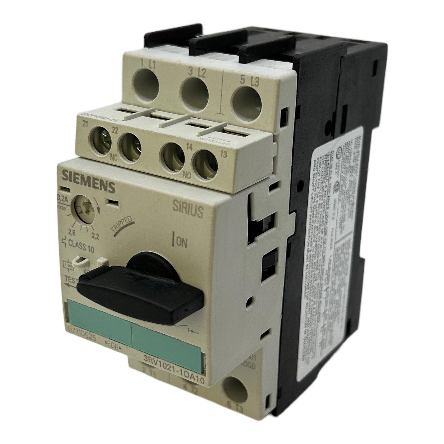 Siemens 3RV1421-1DA10 Leistungsschalter Baugröße S0 2,2…3,2A max. 600V 3-polig