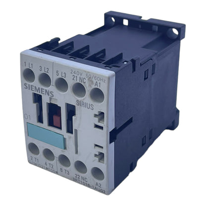 Siemens 3RT1016-1AU02 power contactor AC-3 4kW 400V AC 240V 50/60Hz 3-pole 