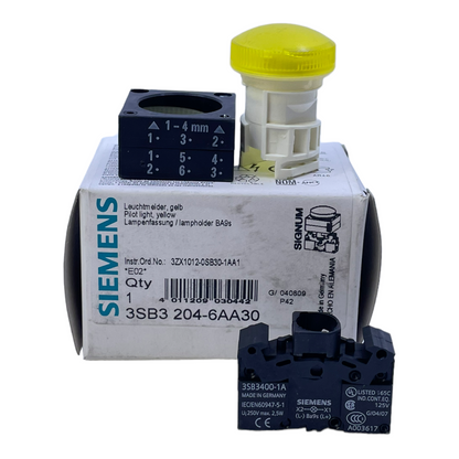 Siemens 3SB3204-6AA30 Leuchtdrucktatser Gelb 125V 2,5W