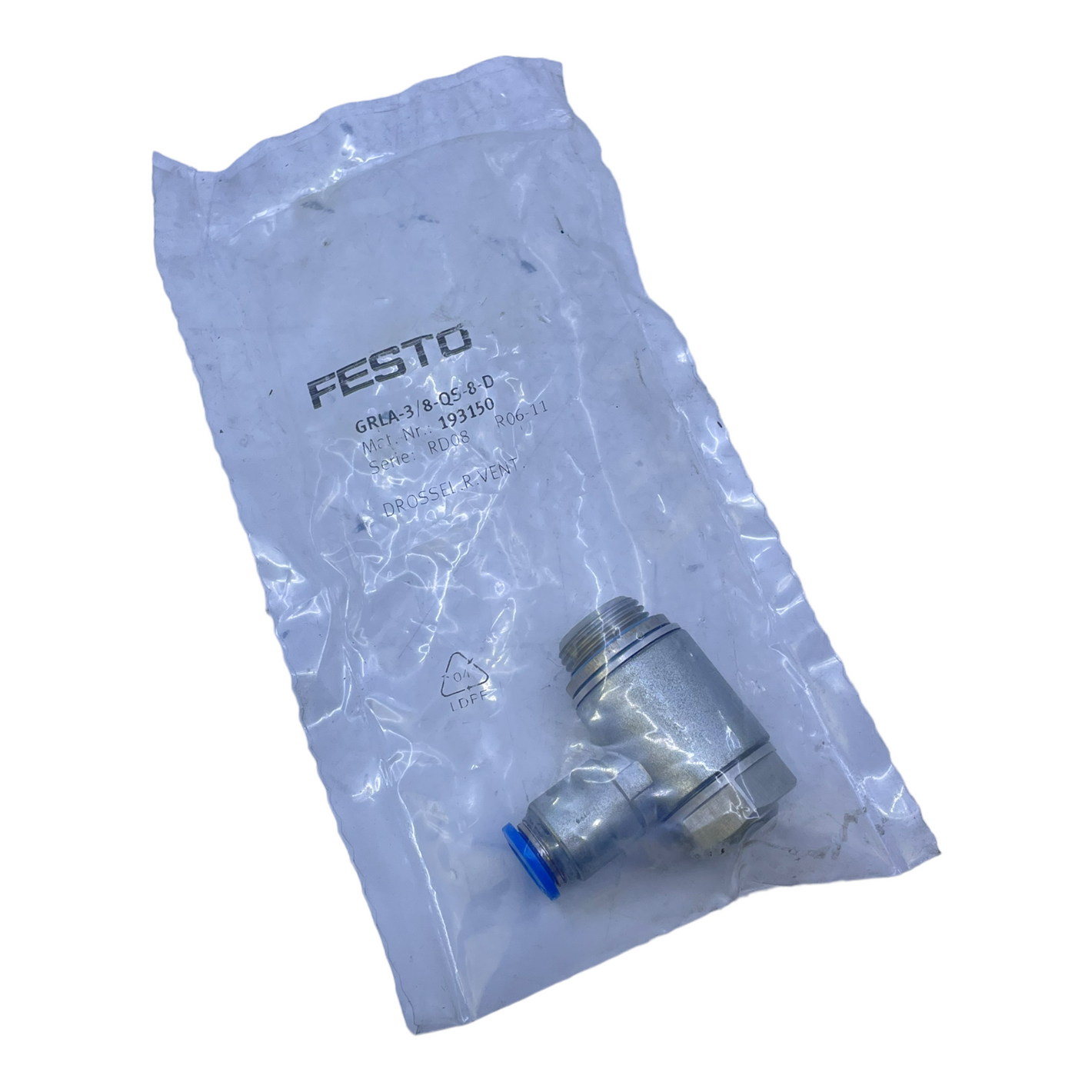 Festo GRLA-3/8-QS-8D throttle check valve 193150 check valve