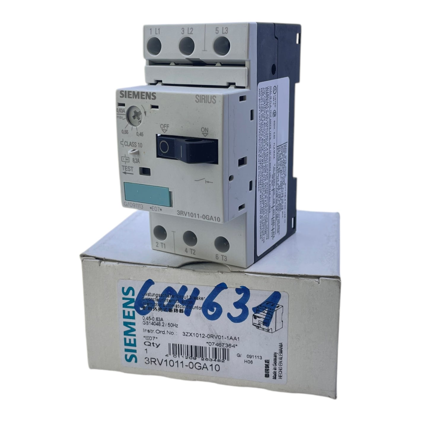 Siemens 3RV1011-0GA10 circuit breaker Siemens 3RV1011-0GA10 circuit breaker 