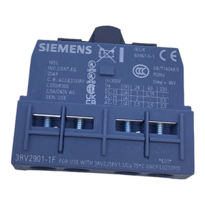 Siemens 3RV2901-1F Hilfsschalter 2-polig 60V DC 230V AC 1A 2,5A VE: 2STK