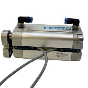 Festo ADVUL-25-50-PA 156873 + 2X 150857 Kompakzylinder mit Sensoren max.10bar