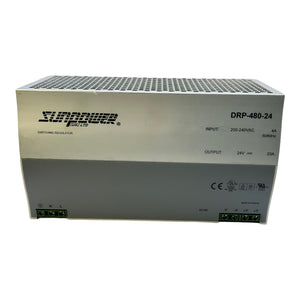 Sunpower DRP-480-24 power supply 200-240V AC 4A 50/60Hz 24V 20A 