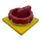 Siemens 3LD9284-3B Drehantrieb Betätigungsknebel rot/gelb 30-60A