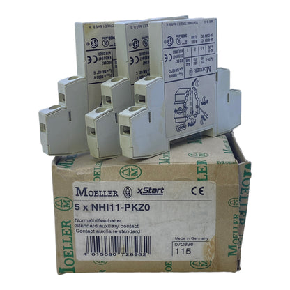 Moeller NHI11-PKZ0 Hilfsschalter 072896 5A 600V AC 1A 250V DC VE: 3stk
