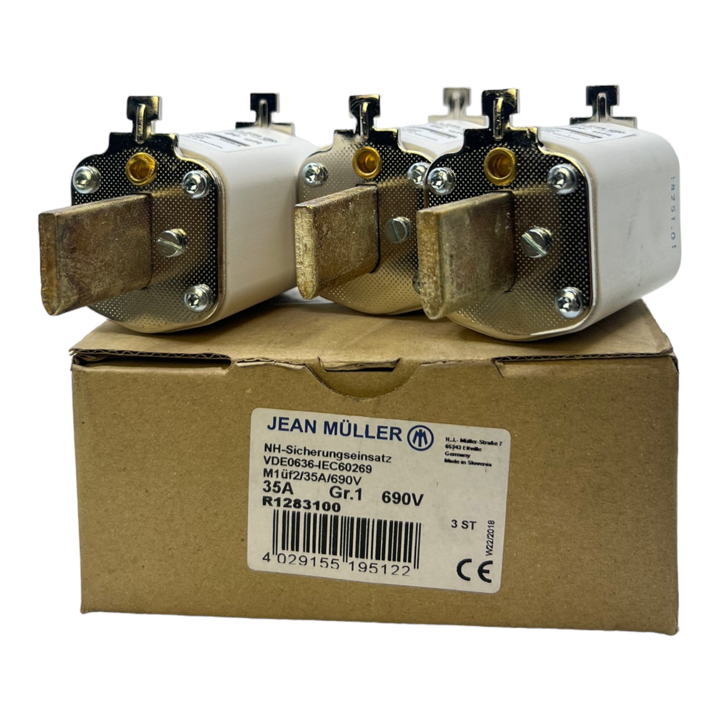 JEAN MÜLLER R1283100 Sicherungseinsatz 35A VE:3Stk. Sicherung Einsatz
