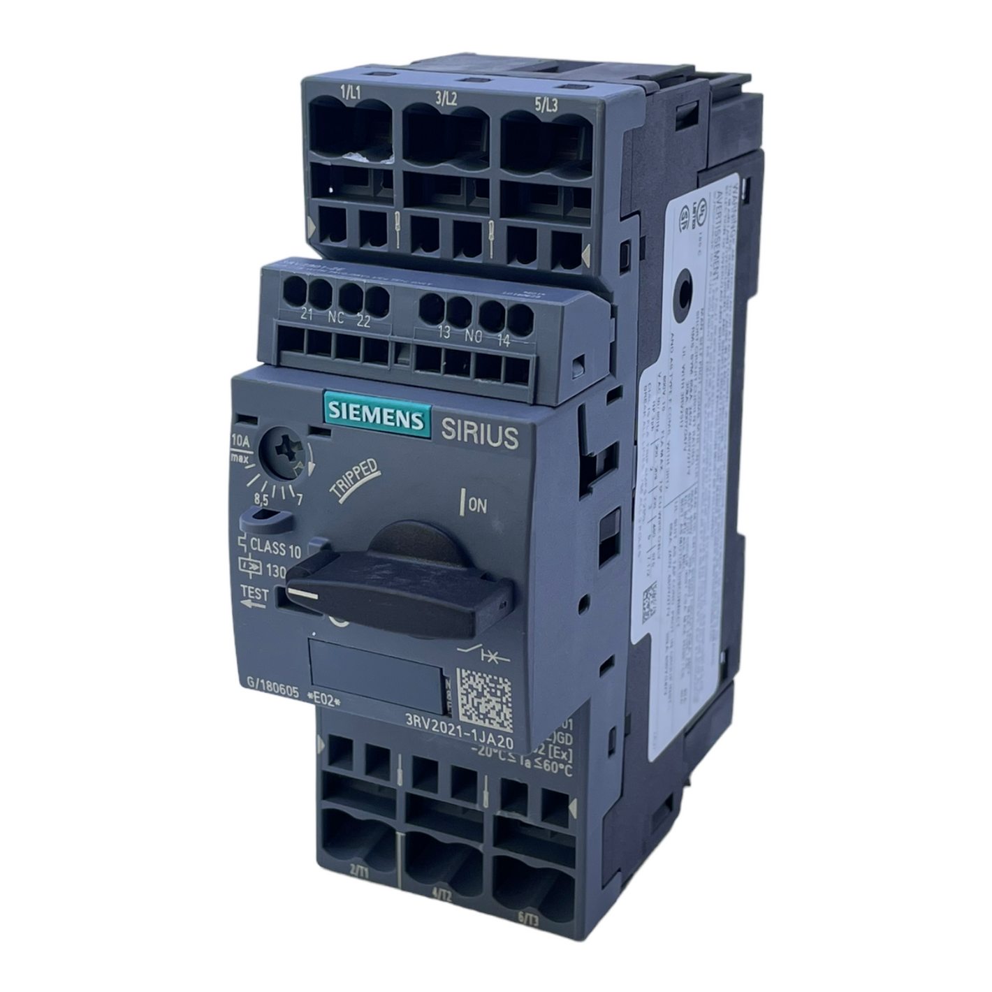 Siemens 3RV2021-1JA20 Leistungsschalter 240V 50/60Hz 10A Leistungsschalter