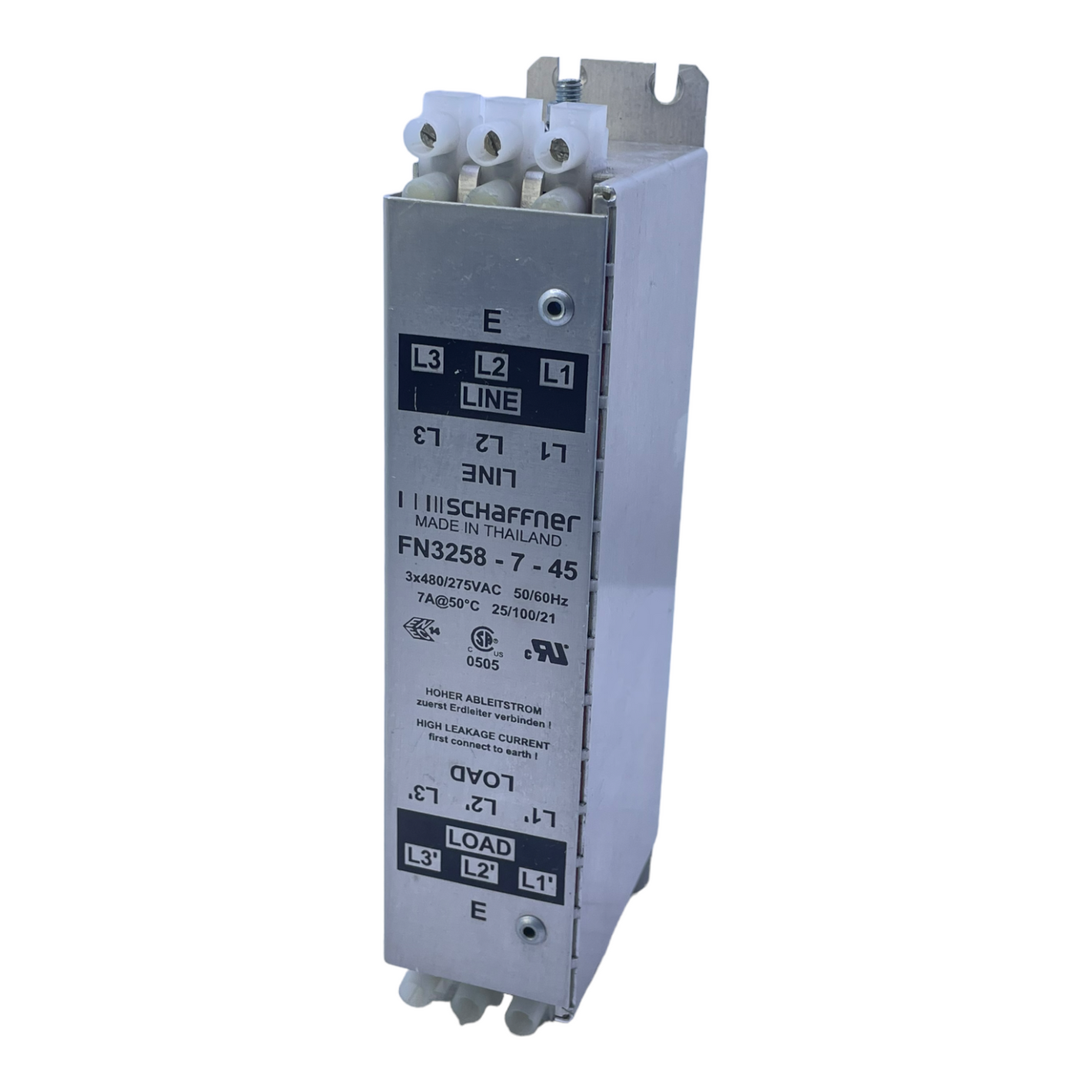 Schaffner FN3258-7-45 Stromleitungsfilter für industriellen Einsatz 3x480/275VAC