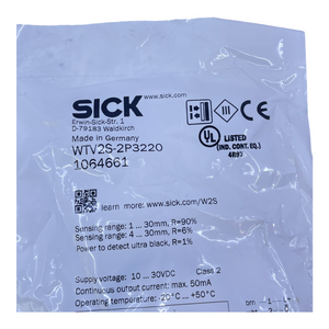Sick WTV2S-2P3220 Miniature photoelectric sensor for industrial use 1064661 