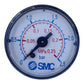 SMC 0 bis 2,5 bar F+R100 Manometer Blau