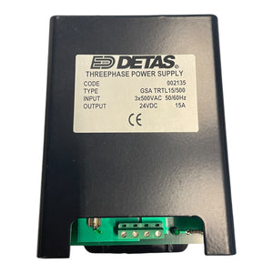 Detas GSA-TRTL15/500 power supply 3x 500VAC 50/60Hz 24VDC for industrial use